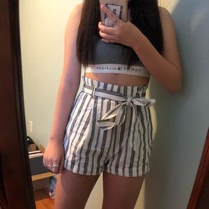 Tie-Waist Paperbag Shorts